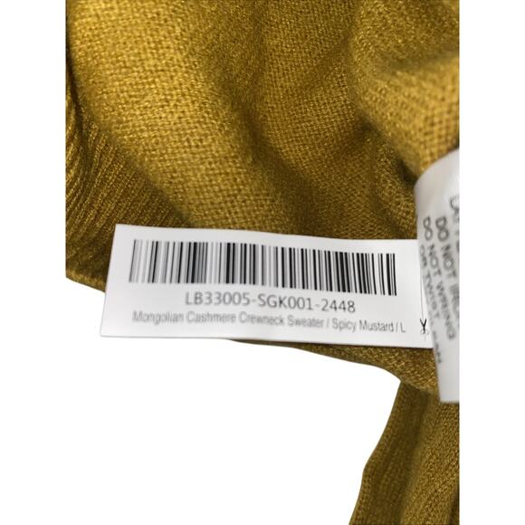 NWT Quince Sweater Womens Large Yellow Mongolian Cashmere Spicy Mustard - Picture 5 of 5